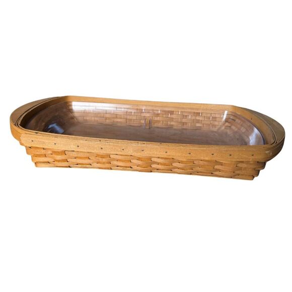 Longaberger Authentic 2003 Classic Hostess Serve-it-up Basket Combo Decor - Picture 2 of 10